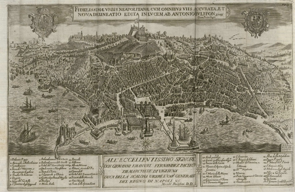 1 Planimetria di Napoli - Journal du voyage en Italie di Antonio Bulifon 14 marzo 1704 - vesuvioweb 2014