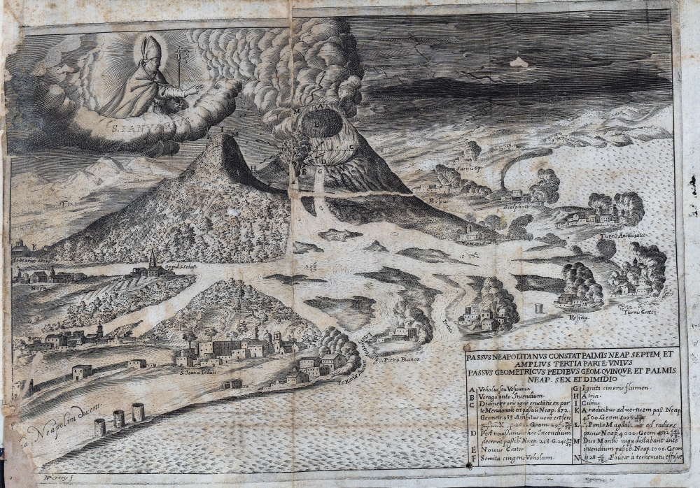 Vesuvio 1631 Incisione di Perry -1-