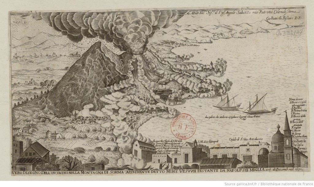 Vesuvio 1631, di Giovan Battista Passeri - Da Biblioteca Nazionale di Francia