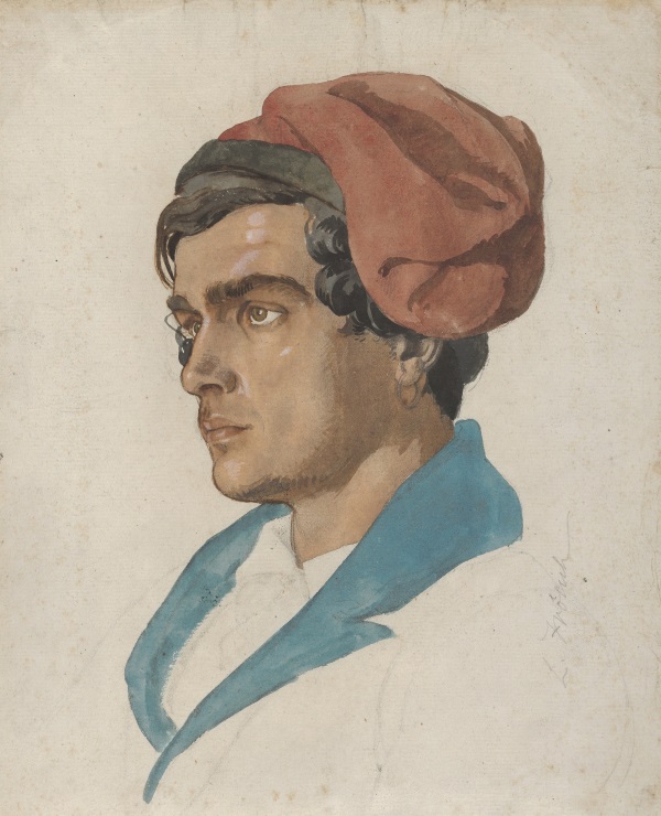 Pescatore di Capri. Tempera di Lorenz Frlich dal Metropolitan Museum of Art