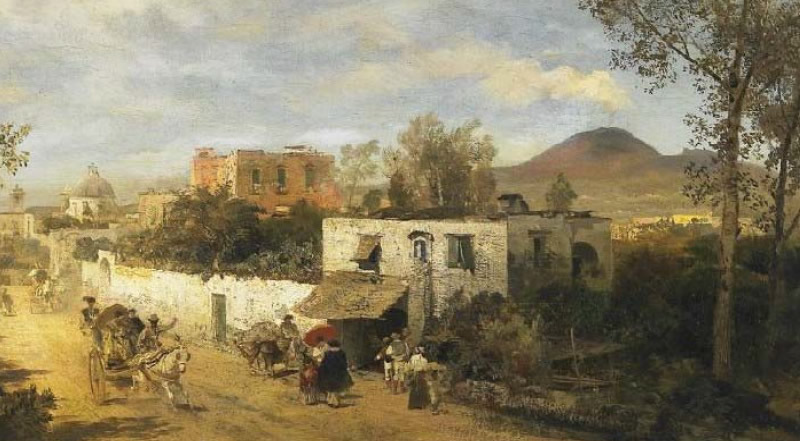 Napoli e il Vesuvio di Oswald Achenbach (1827-1905)