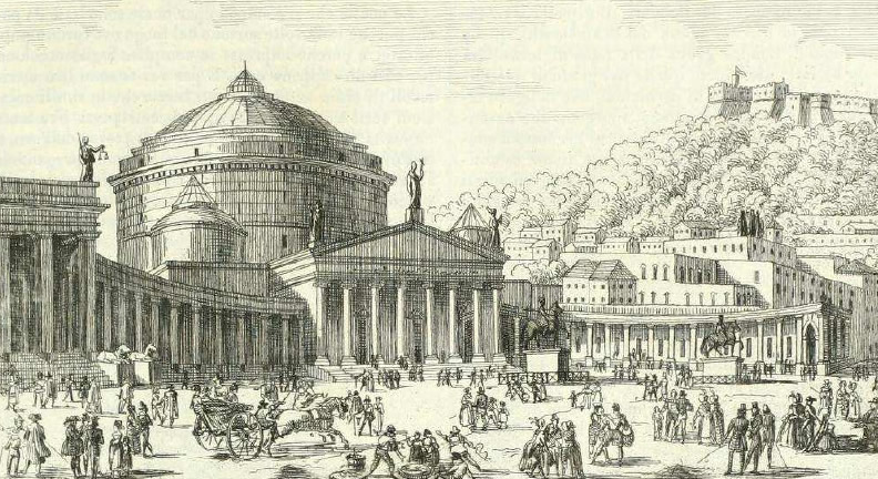 Napoli 1839: la chiesa di San Francesco di Paola
