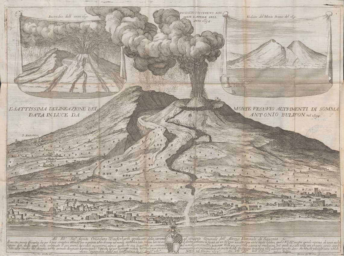 Leruzione del Vesuvio del 1694 foto foto