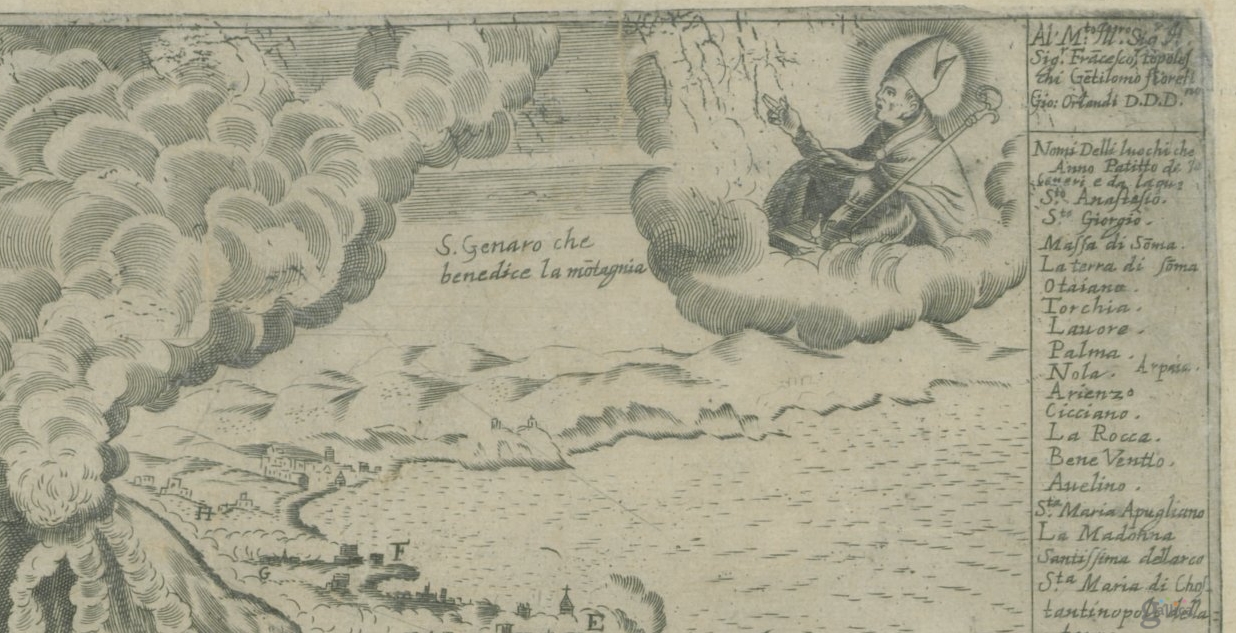 Vesuvio e eruzione del 1631 di Giovanni Orlandi – Da biblioteca Nazionale di Francia – galleria 1
