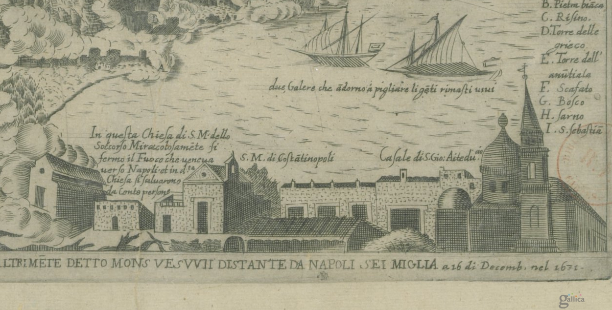 Vesuvio e eruzione del 1631 di Giovanni Orlandi – Da biblioteca Nazionale di Francia – galleria 3