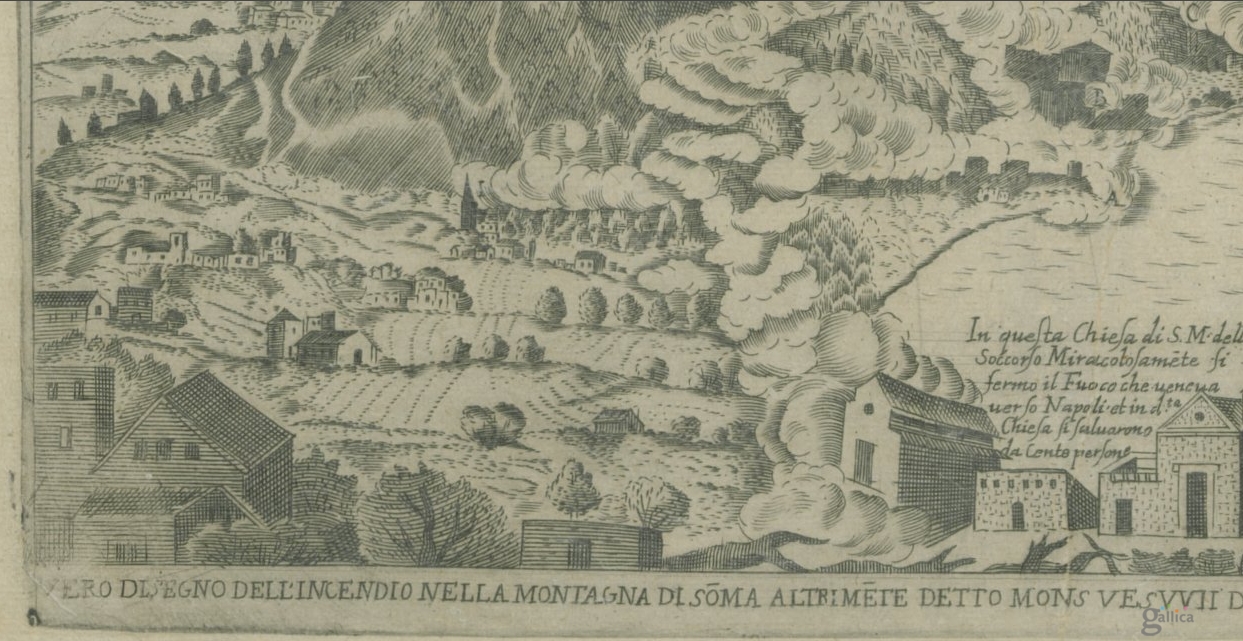 Vesuvio e eruzione del 1631 di Giovanni Orlandi – Da biblioteca Nazionale di Francia – galleria 4